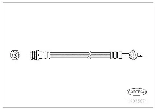 CORTECO 19035871 | Fren Hortumu Arka Mazda 6 2 3 02 07