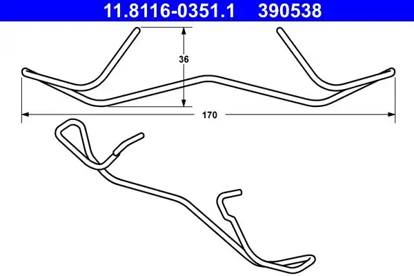 ATE 11.8116-0351.1 | Fren Kaliper Yayı