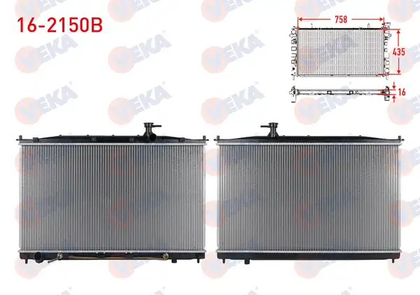 VEKA 16-2150B | Su Radyatörü Brazing Hyundai Santa Fe II Cm 2 2 CRDI A T Ac 2006 2012