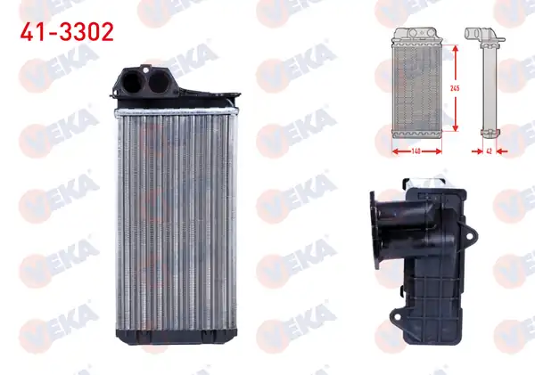 VEKA 41-3302 | Kalorifer Radyatörü Mekanik Peugeot 206 2a C 1 4 Hdi 1998 2006