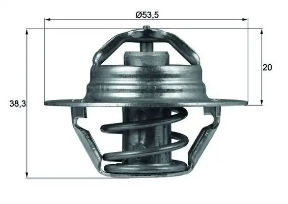 MAHLE TX8888D | Termostat Peugeot 106/306/Xsara 1.6 TU5JP 04-09 Renault Clio II/Kangoo 1.4-1.6