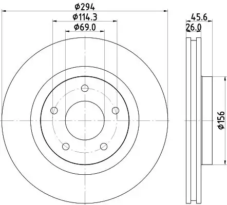 HELLA 8DD355115-911 *2 | Ön Fren Diski Jeep Compass Patrıot Chrysler Sebrıng Dodge Caliber-4008-C4 Aircross | 2 Adet