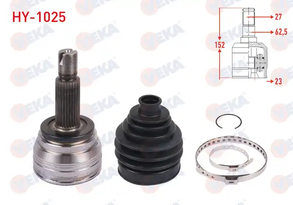 Veka Hy_ 1025 Aks Kafası Sol Sağ Ön Dış 27x23x62 5 Uzunluk 152mm Hyundai Elantra 1 6 D Cvvt 6 A T 2016