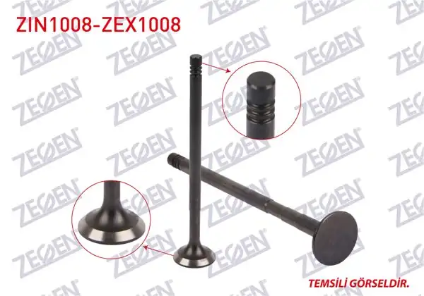 ZEGEN ZIN1008-ZEX1008 | Subap Takım (Nıtrasyonlu) Fiat Linea / Doblo / Brava / Alfa 159 1.6 16V Mjt 2006-(334Axa1b, 334Axa11, 334Axab)