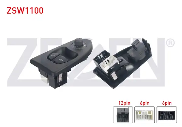 ZEGEN ZSW1100 | Cam Açma Anahtar Grup Ayna Ayarlı Çiftli Çerçeveli Turuncu Işık 24 Pin Ducato Boxer II Jumper II 2002 2006