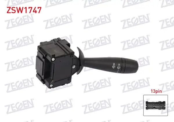 ZEGEN ZSW1747 | Silecek Kumanda Kolu 13 Pin Dacia Logan II 2013 Sandero II 2012 Dokker 2014 Renault Kangoo 2013