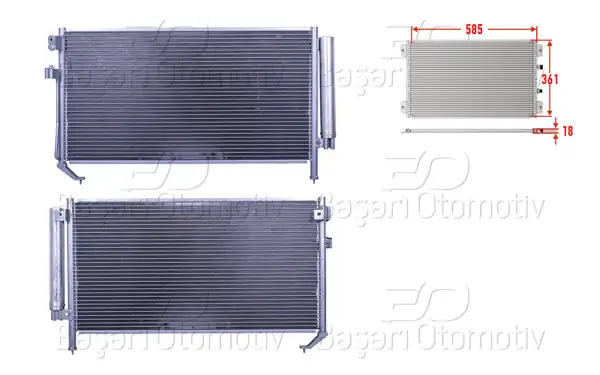 WISCO 3143354-00 | Klima Radyatörü 585X361x18 Subaru Forester 2.0. 2.5 02 >