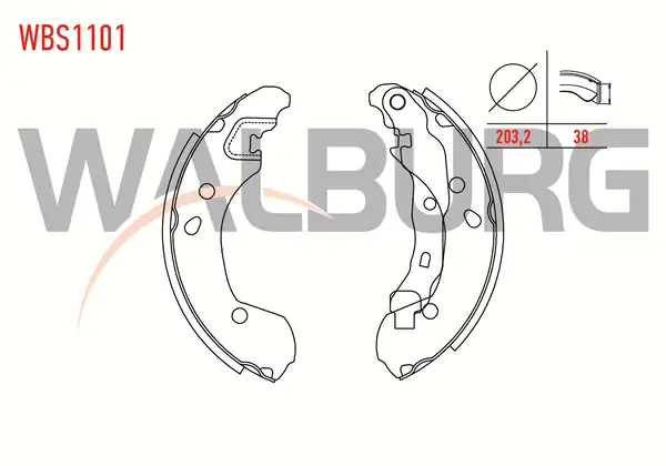 WALBURG WBS1101 | Fren Pabuç Balata Arka Renault Clio III
