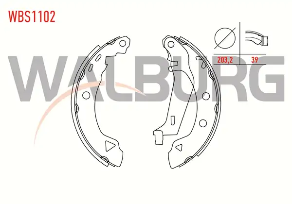 WALBURG WBS1102 | Fren Pabuç Balata Arka Renault R19