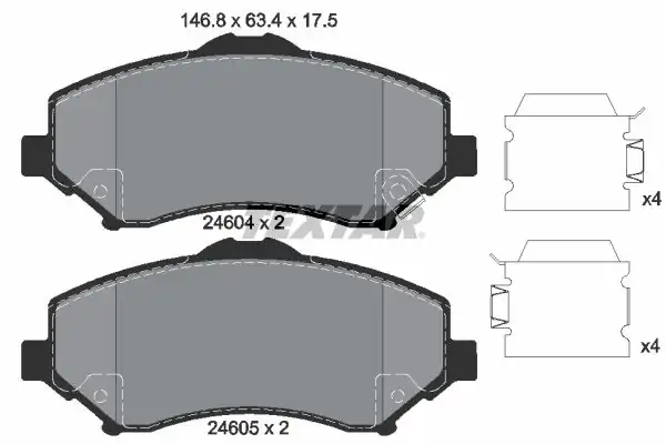 TEXTAR 2460402 | Fren Balatası Fiat Freemont 11 15 Ön