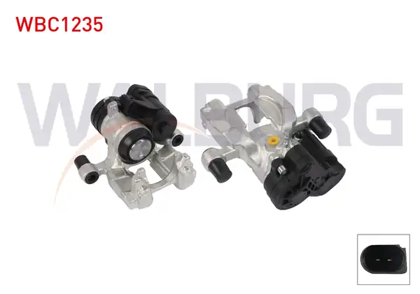 WALBURG WBC1235 | Fren Kaliper Elektronik Sağ Arka Piston 38mm Disk 300mm Audi A3 2012 A3 Cabrio 2016 A3 Sportback 2012 Golf VII 2012 1 Adet