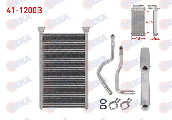 VEKA 41-1200B | Kalorifer Radyatörü Brazing 5 5mm Fin Jeep Cherokee 2 8 Crd 4x4 2008 2013 Dodge Nitro 2 8 Crd 4x4 2007