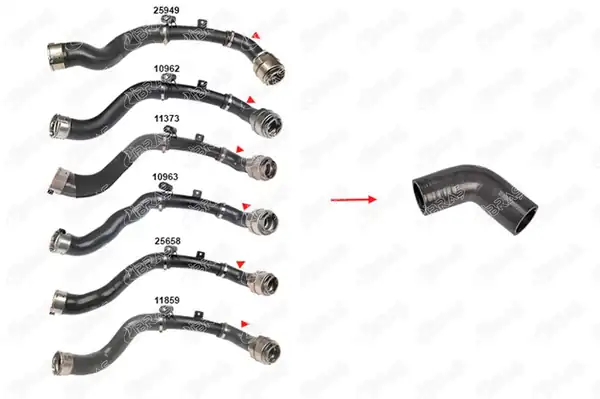 IBRAS 11428 | Turbo Hortumu Dokker Duster Lodgy Juke F16 Qashqai J11 X Traıl III Arkana İ Captur İ II 1 3 Tce 1 0 18