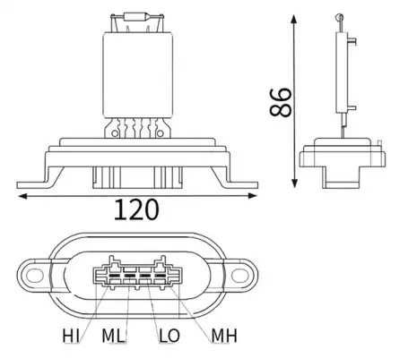 Mahle Abr 174 000s Kalorifer Rezistans Ön Direnc VW Amarok 10 Touareg 03 10 Transporter 03 15