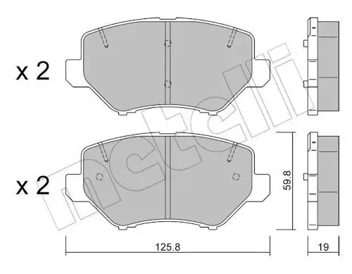 METELLİ 22-1463-0 | Ön Fren Balata Takımı Peugeot 208 P21e Opel Corsa F 2008 C3 Aircross Mokka B