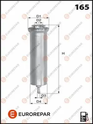 Eurorepar 1643628480 Yakıt Filtresi 1f40 2f45 F46 X1 F48 X2 F39 Mini F54 F55 F56 F57 F60 B37 B47 14 19