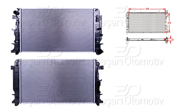 WISCO 1113327-00 | Su Radyatörü Brazing M-T 398x678x26 mm VW Crafter Mercedessprinter 06
