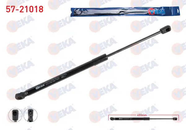 VEKA 57-21018 | Bagaj Amortisörü 455mm 380n Hyundai İ20 2015 2 Adet