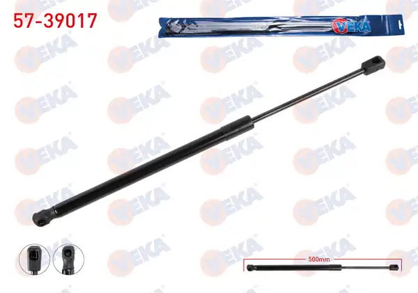 VEKA 57-39017 | Bagaj Amortisörü 500mm 575n Skoda Octavia 2013 2017 2 Adet