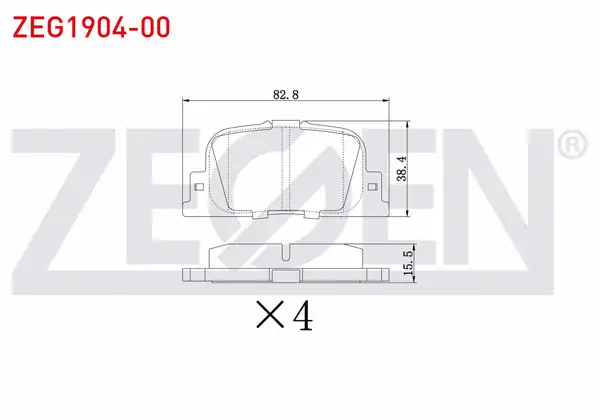 ZEGEN ZEG1904-00 | Fren Balata Arka Geely Emgrand Ec7 1 5 2010 2014 Geely Geely 1 3 2009