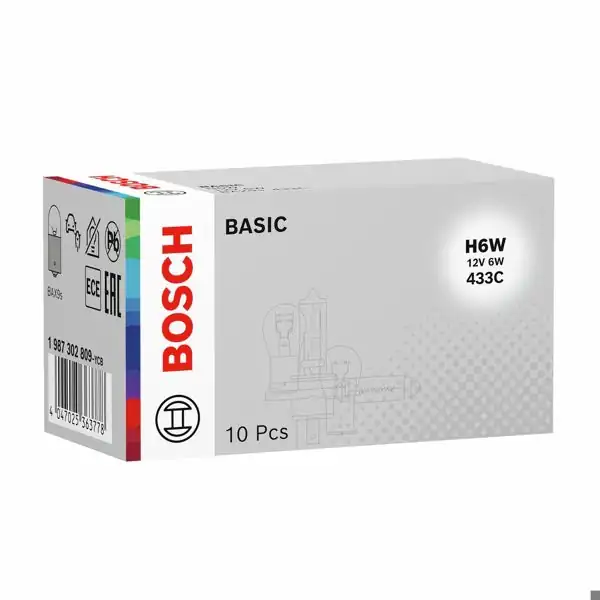 BOSCH 1987302809 | Ampül 12V H6w 6W *Bax9s* Park Ampül Eco | 1 Adet