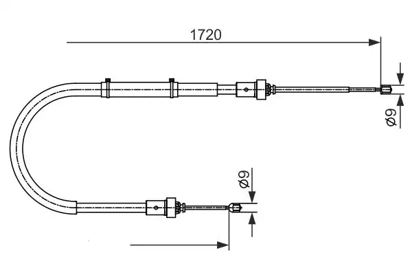 BOSCH 1987482411 | El Fren Teli Duster4×4 1720mm