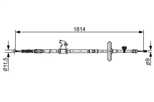 Bosch 1987482502 El Fren Teli Arka Sağ Opel Astra J 10 15 1814mm A20dth