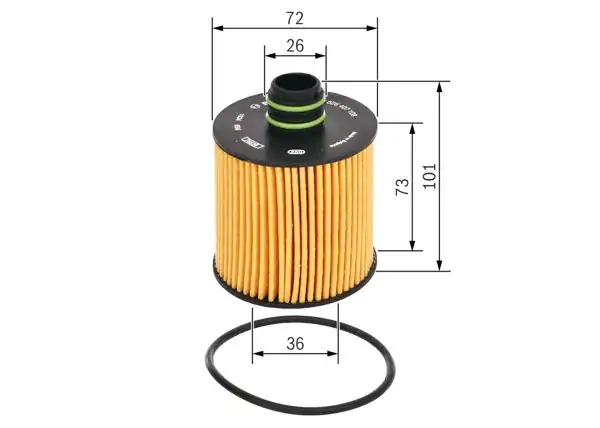 BOSCH F026407108 | Yağ Filtresi Fiat Doblo/Bravo/Freemont/Evo/500X/Egea/Ducato 1.6-2.0 MJT, Opel Combo D