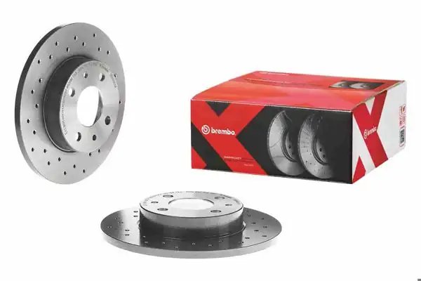 BREMBO 08.5085.1X | Fren Diski Ön Düz 240.5 mm-Xtra Line-Xtra (Fiat Tempra Tipo Doğan SLX 2000) Delikli