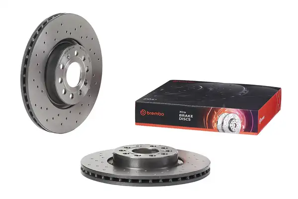 BREMBO 09.9772.1X | Fren Diski Ön Xtra Line-Xtra (VW Caddy 04-Golf 04-Passat 06-Audi A3 04-Seat Leon 06- | 2 Adet