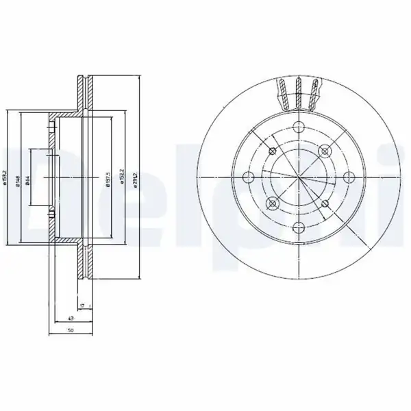 DELPHI BG2645 | Fren Diski Ön Justy 95-03 / Alto 95-07 / Swift SF310 90-01 Havalı 231mm