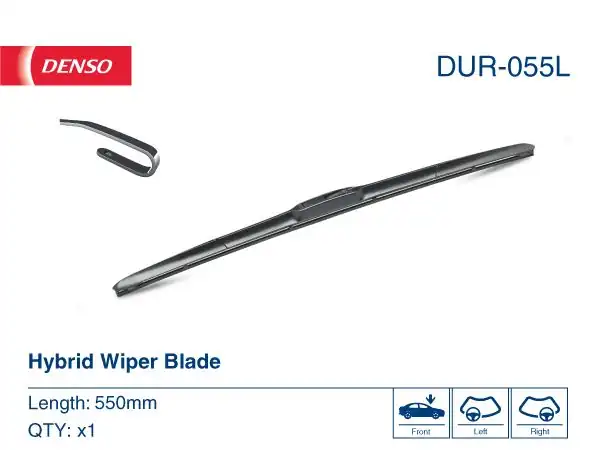 DENSO DUR-055L | Ön Sol Silecek Süpürgesi 550mm Hibrid Toyota Corolla (E12) 1.4 D / Hilux 22 inç