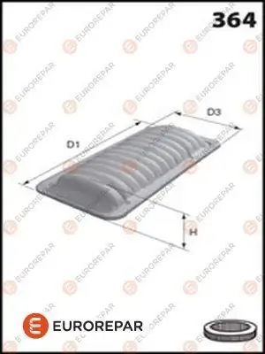EUROREPAR 1611154780 | Hava Filtresi Mazda 3 (Bk, Bl) Mazda 2 (De) 1.3/1.5 08-14 1.6 03-13