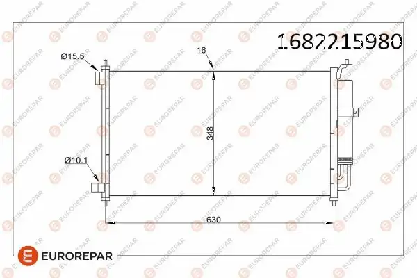 Eurorepar 1682215980 Psa Erp Klima Radyatörü Nissan Micra III K12 Note E11 Ne11 Juke F15 Tııda C11