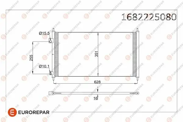 Eurorepar 1682225080 Psa Erp Klima Radyatörü Honda Civic VIII Fd Fa Es Et Em2 1595630