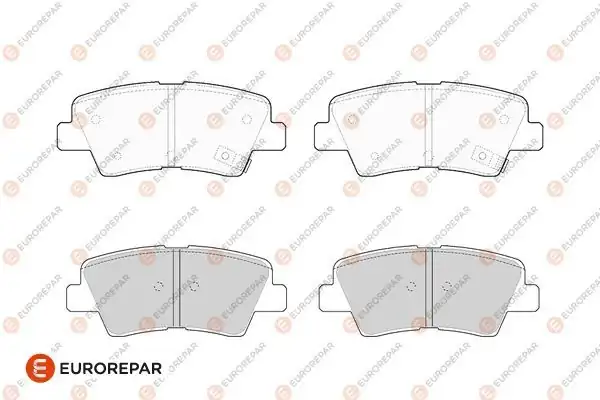 EUROREPAR 1682314380 | Psa / Erp Fren Balatası (Kablosuz) Hyundai i10 1.2Mpı 84Ch (62Kw)-G4lf
