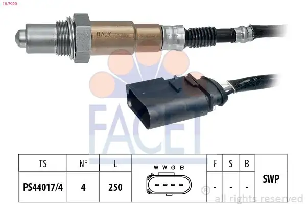 FACET 10-7920 | Oksijen Sensörü Volkswagen T5 Golf VI Passat Audi Q3 A5 A6 1 8 TSI 2