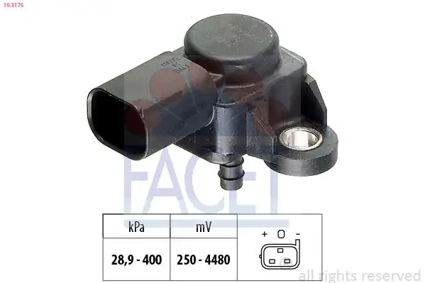 FACET 103175 | Basınç Sensörü Mercedes W176 W246 W204 W212 W639 W447 Sprinter OM651 2009-2020