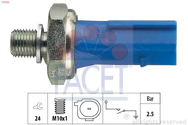 FACET 7-0192 | Yağ Müşürü VW Golfvıı 2 15 2 95 Bar Mavi