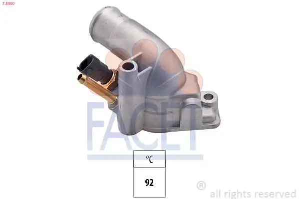 FACET 7.8350 | Termostat 92° Astra G Astra H Corsa C Meriva A Sıgnum Tigra B Vectra C Zafira A Z18xe Z18xel X18xel