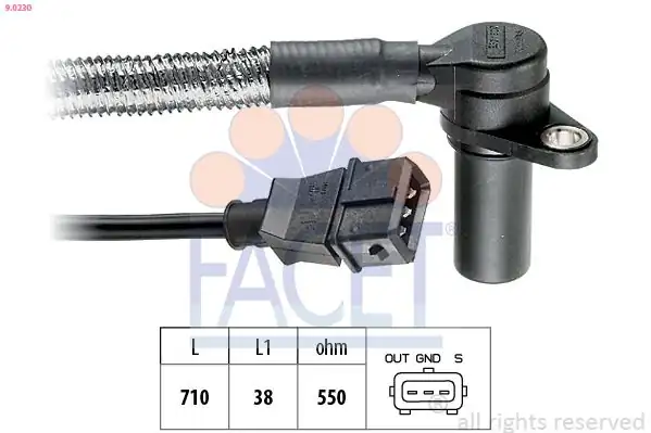 FACET 9-0230 | Krank Devir Sensörü Opel Omega B X25xe X30xe V6