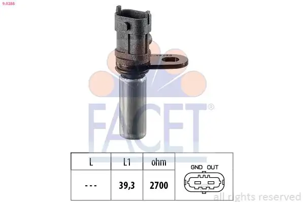 FACET 9-0288 | Krank Devir Sensörü Opel Astra G H Vectra C Z14xe Z16xe Xep 1086362