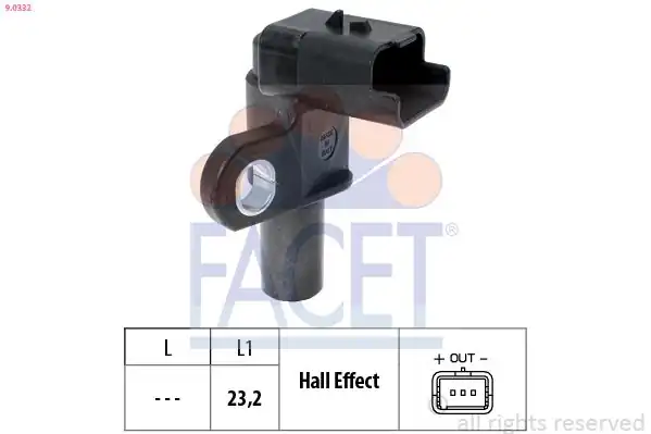 FACET 9-0332 | Eksantrik Mili Sensörü Jumper Boxer 2 0 Hdi 2 2hdi Dw10td Dw12uted 03 06 Scudo Expert Jumpy 00 Dw10