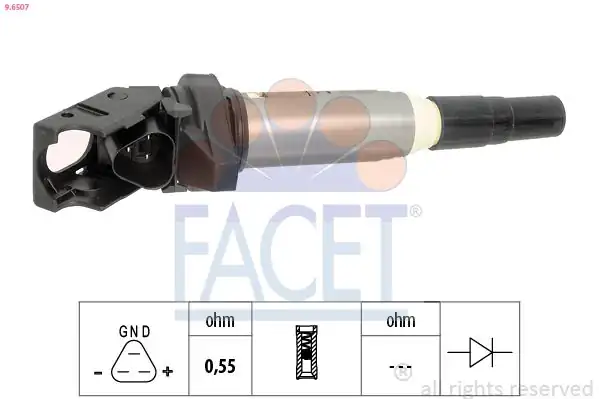 FACET 9-6507 | Ateşleme Bobini N 43 53 E 60 63 64 87 90 92 93