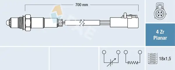 FAE 77615 | Oksijen Sensörü Ford C Max II Focus III Mondeo IV 1 6 T