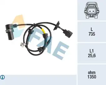 FAE 78163 | ABS Sensörü Chevrolet Aveo Kalos 04 Ön Sağ