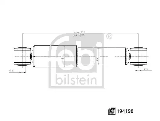Febi Bilstein 194198 Arka Amortisör Peugeot Partner 96 08 Citroen Berlingo 96 08