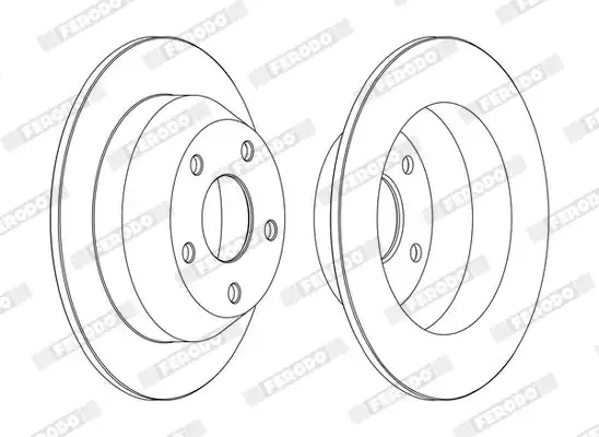 FERODO DDF1553C | Jeep Cherokee Xj Wj Wg Arka Fren Disk Takım | 1 Adet