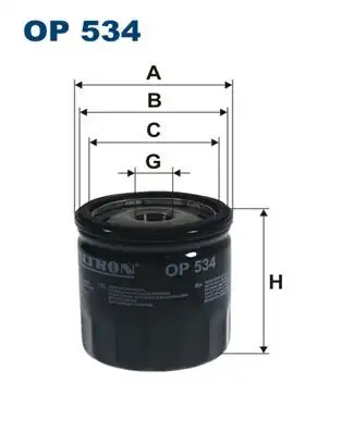 FILTRON OP534 | Yağ Filtresi Chrysler Grand Voyager I II III Jeep Cherokee II Toyota 1.4-1.6 00 -