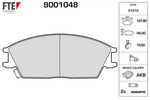 FTE 9001048 | Ön Fren Balatası Hyundai Accent 1995 2005 Getz 2002 Excel 1990 1994